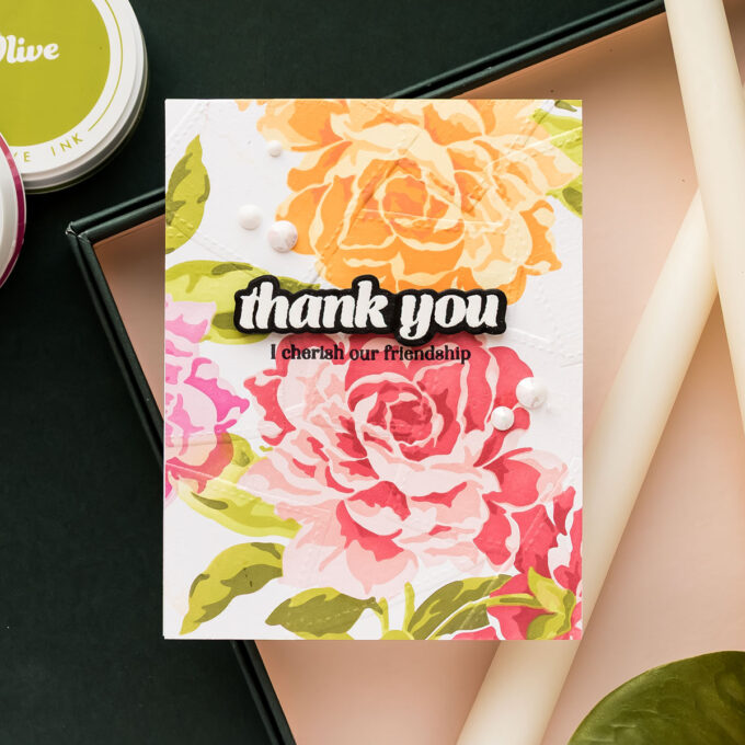 Stamping on a Grand Scale: How to Create Large Floral Backgrounds with Layering Stencils + Special Offer