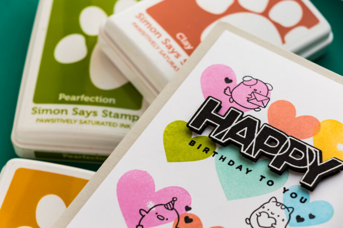 Simon Says Stamp | Mass-produced Birthday Cards With A Rainbow Heart Background. Video