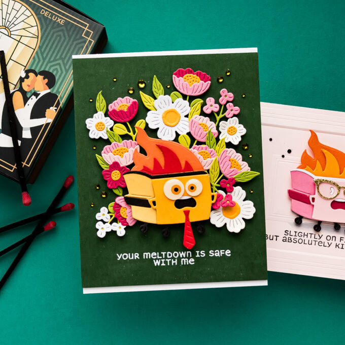 Spellbinders Dumpster Fire Cards. Video