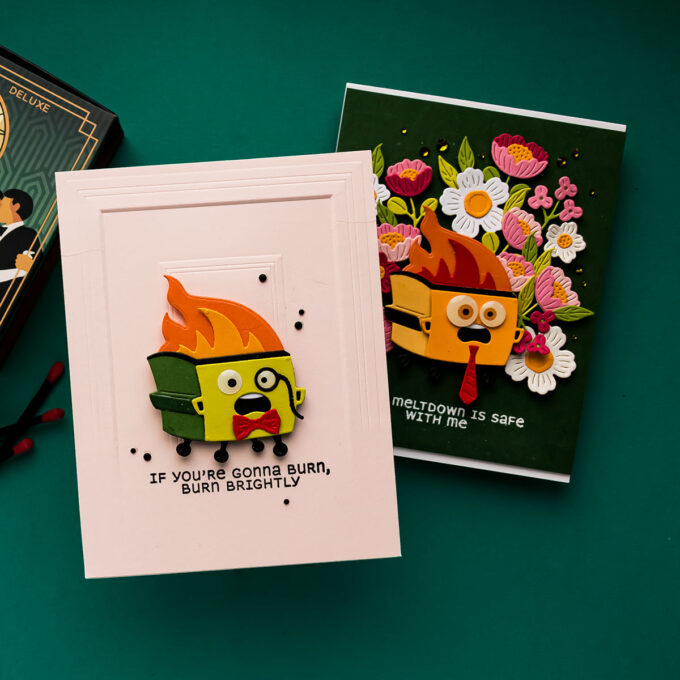 Spellbinders Dumpster Fire Cards. Video