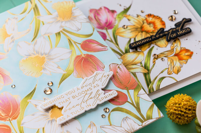 How To Use Tulips and Daffodils BetterPress Plate and Stencil Bundle from Yana’s Tulips Collection