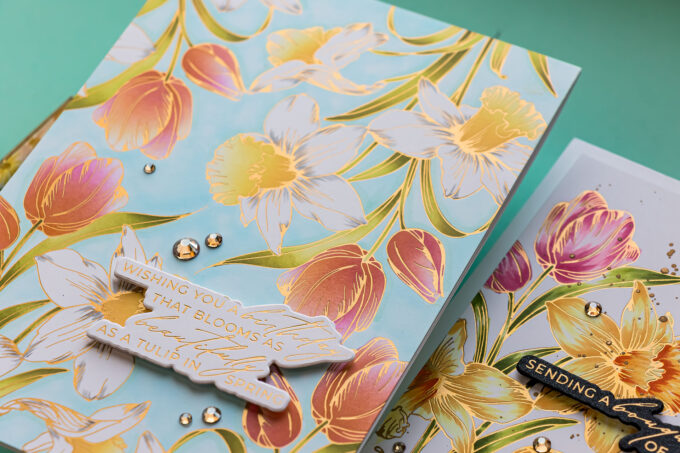 How To Use Tulips and Daffodils BetterPress Plate and Stencil Bundle from Yana’s Tulips Collection