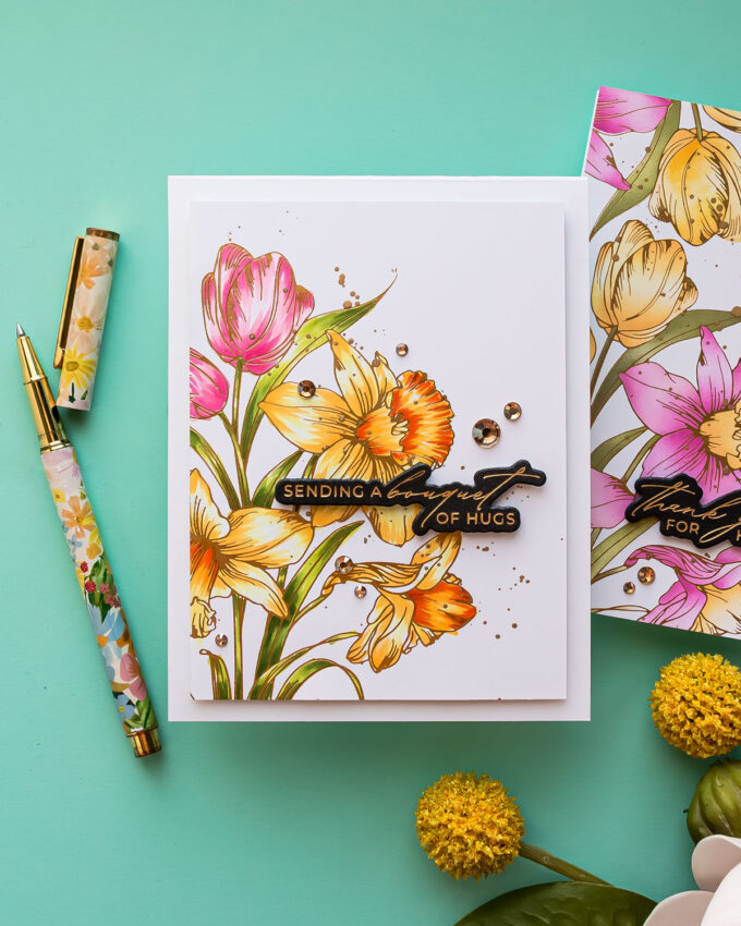 How To Use Tulips and Daffodils BetterPress Plate and Stencil Bundle from Yana’s Tulips Collection