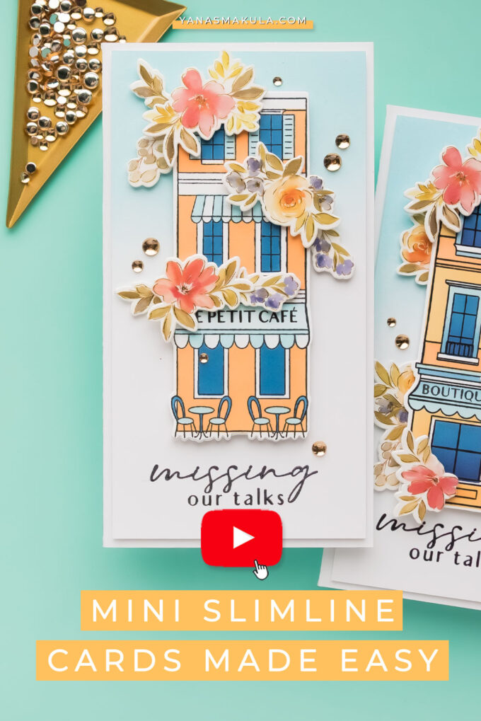 PinkFresh Studio | Mini Slimline Cards with Pinkfresh Studio Darling District. Video