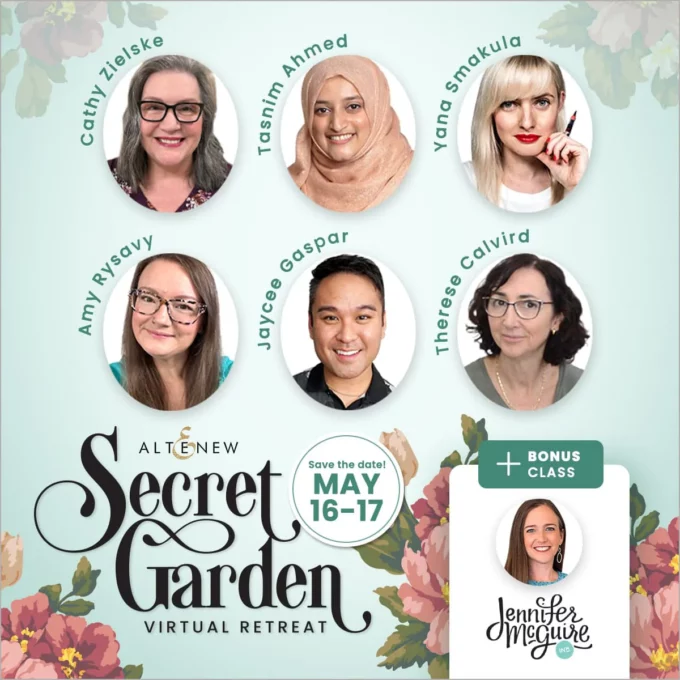 Altenew Secret Garden Retreat 2026 + Floral Card Tutorial with Canvas Blossom Stencil + 30$ Off Offer | Video