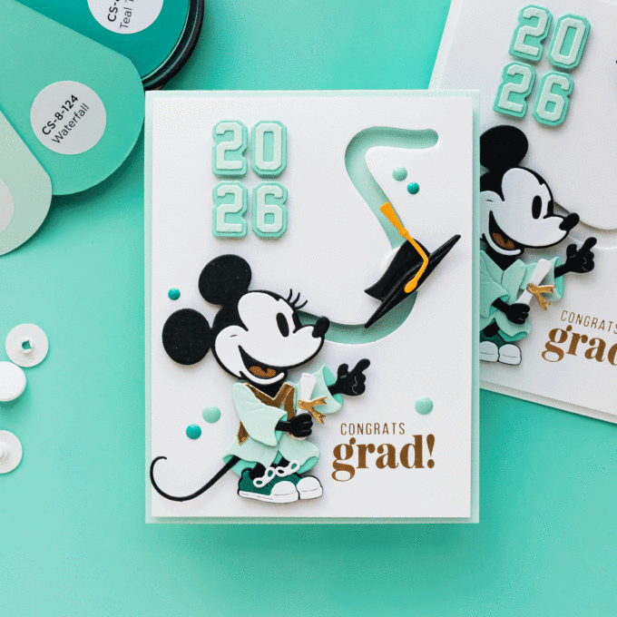 Interactive Graduation Card with Spinning Cap. Video