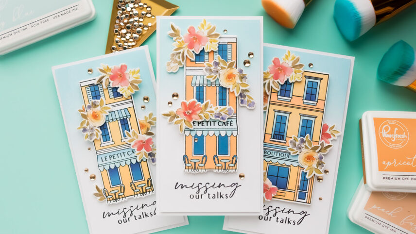 PinkFresh Studio | Mini Slimline Cards with Pinkfresh Studio Darling District. Video