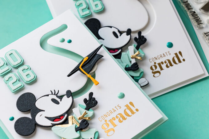 Interactive Graduation Card with Spinning Cap. Video