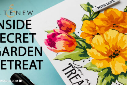 Altenew Secret Garden Retreat 2026 + Floral Card Tutorial with Canvas Blossom Stencil + 30$ Off Offer | Video
