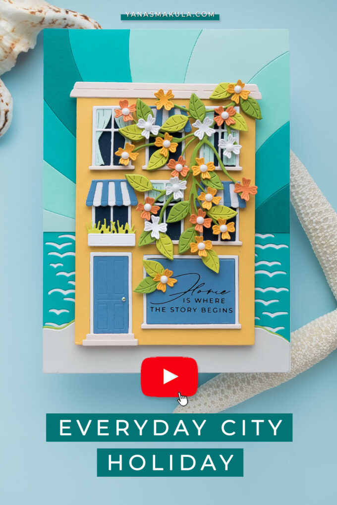 Spellbinders | Rectangular Window House Card with Curtains and Colorful Background. Video