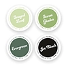 Altenew Green Fields Fresh Dye Ink (Frayed Leaf, Forest Glades, Evergreen, Jet Black)