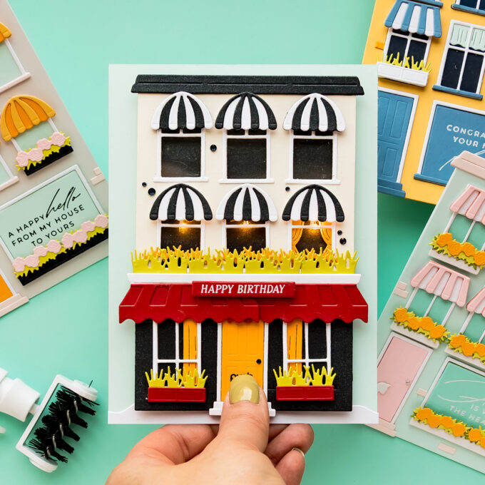 Interactive Light Up Card Tutorial with Glowing Holiday City Windows. Video