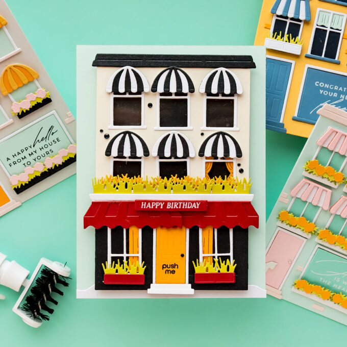 Interactive Light Up Card Tutorial with Glowing Holiday City Windows. Video