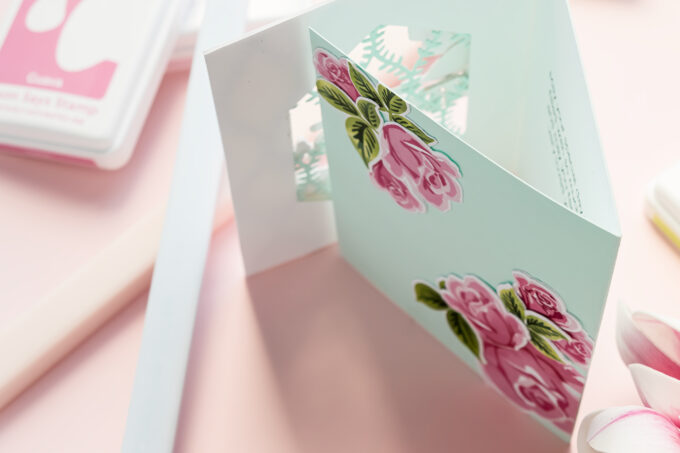 Simon Says Stamp | How to Make a Tri-Fold Birthday Card with Layered Stamped Roses. Video