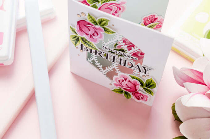 Simon Says Stamp | How to Make a Tri-Fold Birthday Card with Layered Stamped Roses. Video