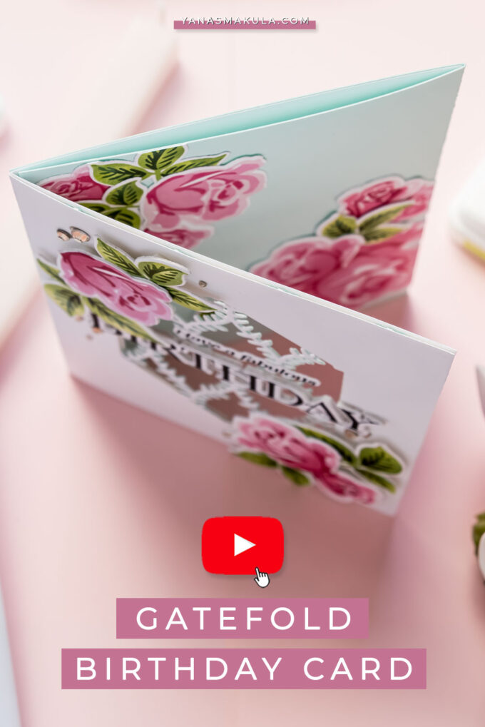 Simon Says Stamp | How to Make a Tri-Fold Birthday Card with Layered Stamped Roses. Video