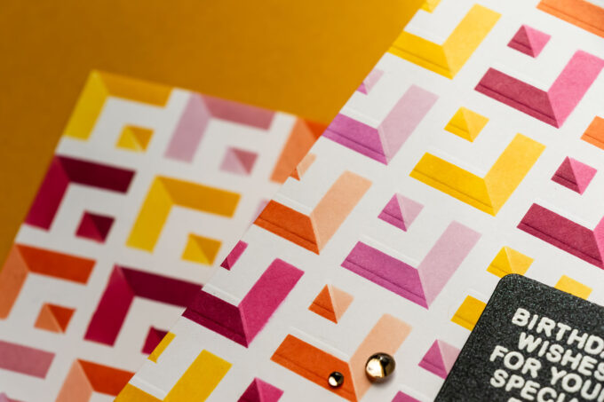 Simon Says Stamp | Receding Squares Ink Blended Card. Video