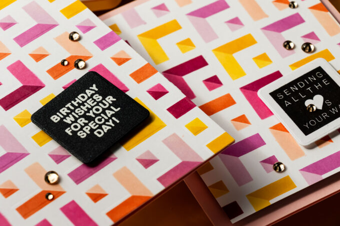 Simon Says Stamp | Receding Squares Ink Blended Card. Video