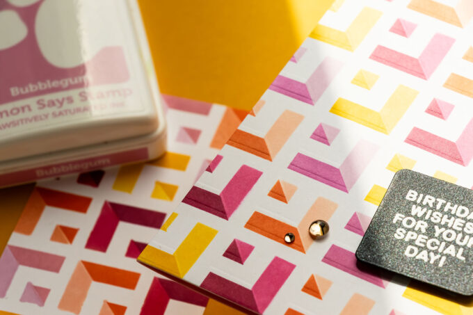 Simon Says Stamp | Receding Squares Ink Blended Card. Video