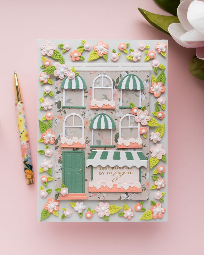 Spellbinders | Everyday City Holiday - Spring Floral House Card with Patterned Paper. Video