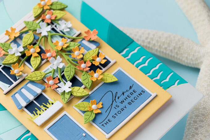 Spellbinders | Rectangular Window House Card with Curtains and Colorful Background. Video