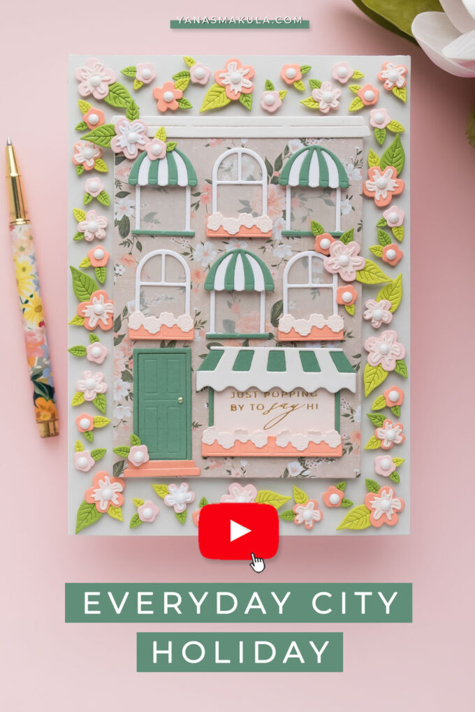 Spellbinders | Everyday City Holiday - Spring Floral House Card with Patterned Paper. Video