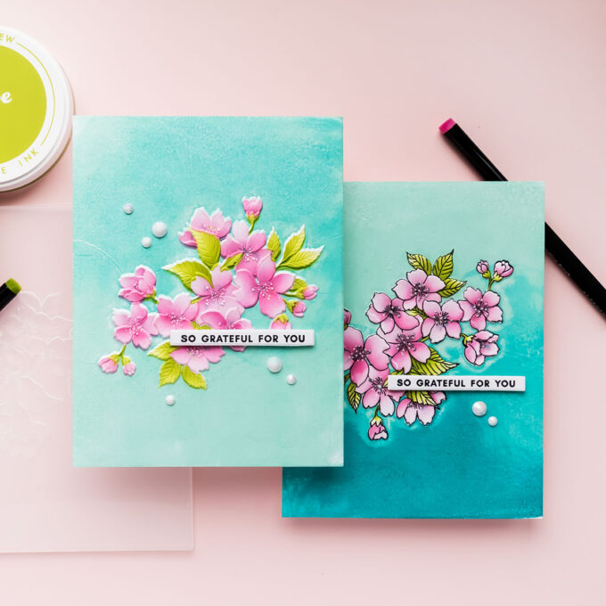 Ink Blend Before Embossing for Gorgeous Floral Cards. Video