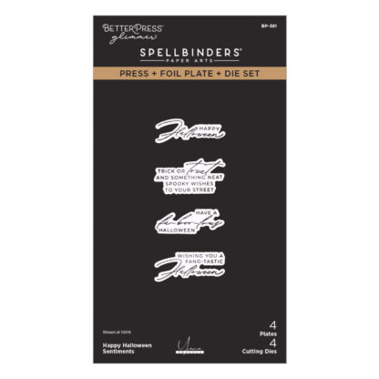 Happy Halloween Sentiments Press + Foil Plate & Die Set by Yana Smakula