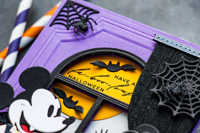 Handmade Halloween Window Card with Spellbinders Classic Mouse Costume Party Dies. Video Tutorial by Yana Smakula