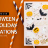 Halloween pattern card made with Spellbinders Halloween City Holiday Decoration Dies