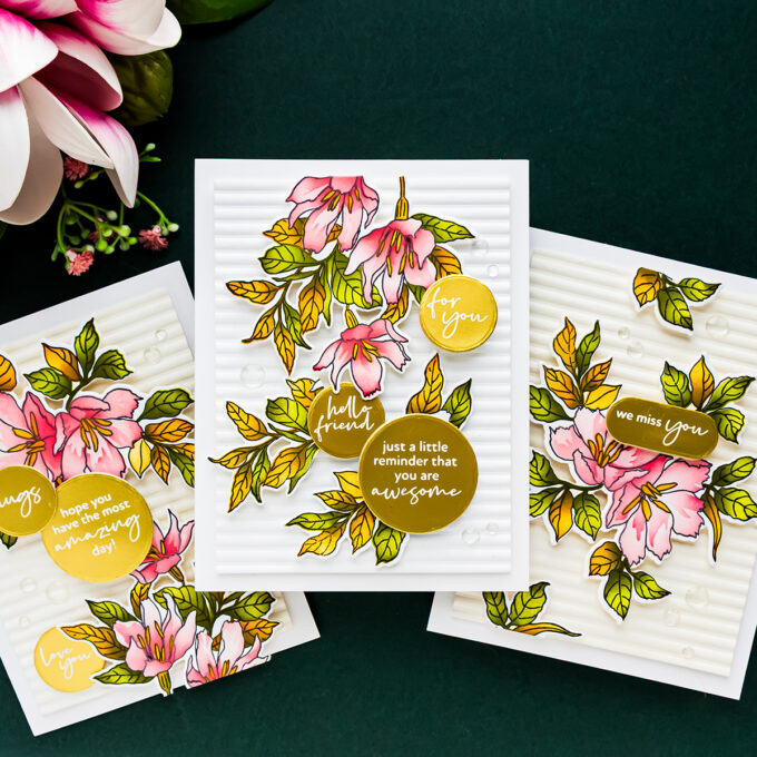 Altenew | Elegant Fall Floral Cards with Stencils, Foiling & 3D Embossing. Video + Special Offer