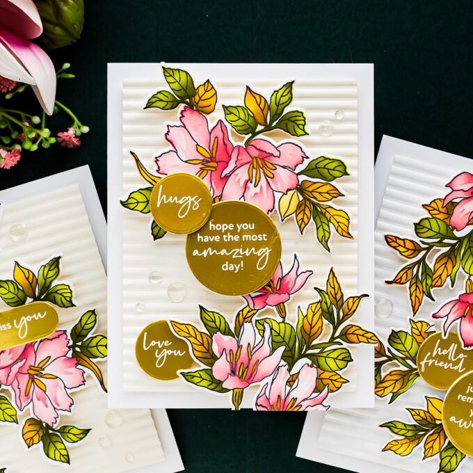 Altenew | Elegant Fall Floral Cards with Stencils, Foiling & 3D Embossing. Video + Special Offer