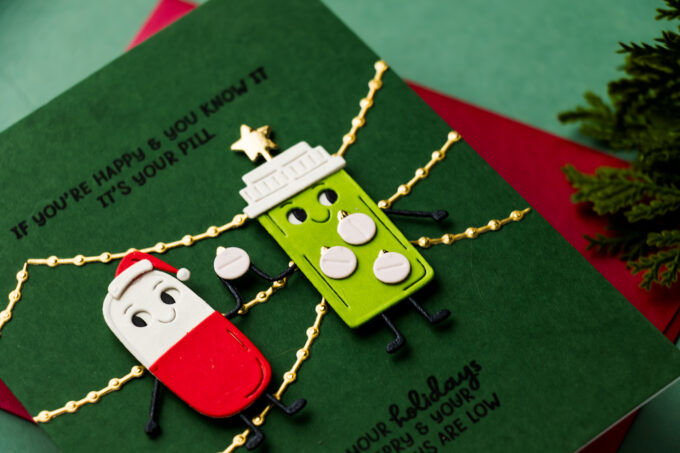 Card 5 - Christmas Pill Bottle Card
