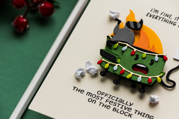 Card 2 - Deck the Dumpster Christmas Card