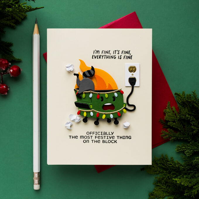 Card 2 - Deck the Dumpster Christmas Card