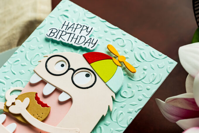 5 Monster Birthday Card Ideas with the Spellbinders Snack Goals Collection