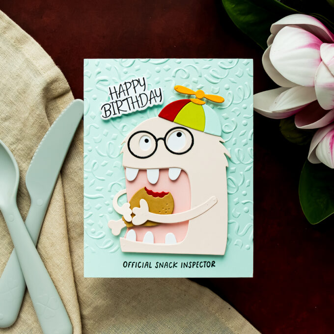 5 Monster Birthday Card Ideas with the Spellbinders Snack Goals Collection