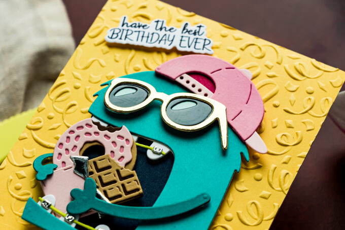 5 Monster Birthday Card Ideas with the Spellbinders Snack Goals Collection
