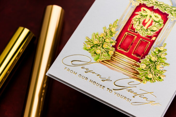 Easy Foiled Christmas Card to Mass Produce and Mail