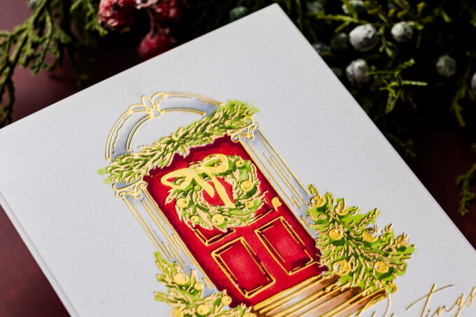 Easy Foiled Christmas Card to Mass Produce and Mail