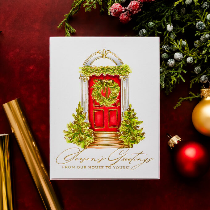Easy Foiled Christmas Card to Mass Produce and Mail