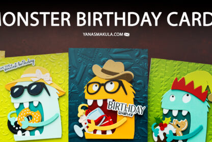5 Monster Birthday Card Ideas with the Spellbinders Snack Goals Collection