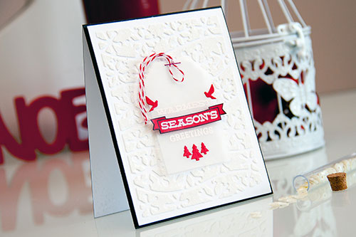 Clean & Simple Die Cutting #36 Трафарет за допомогою ножа. Новорічна листівка Seasons Greetings. Відео